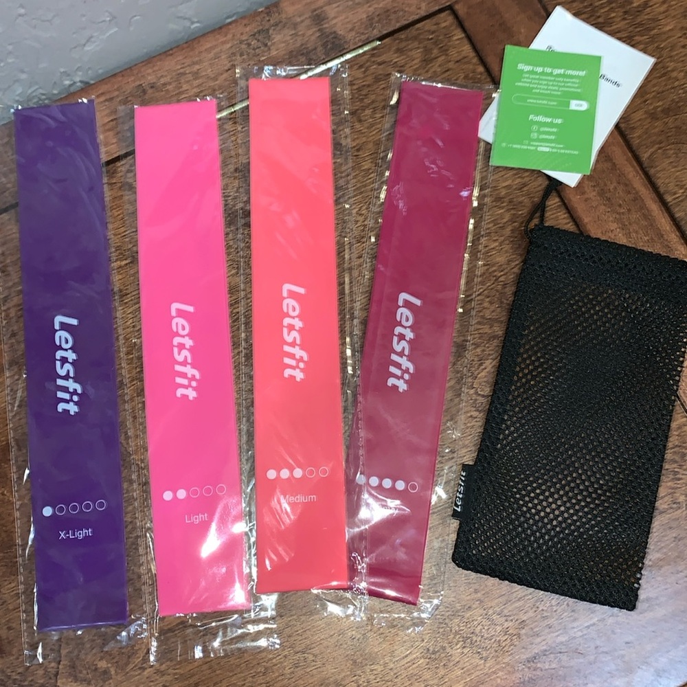 New! Set of resistance bands with case